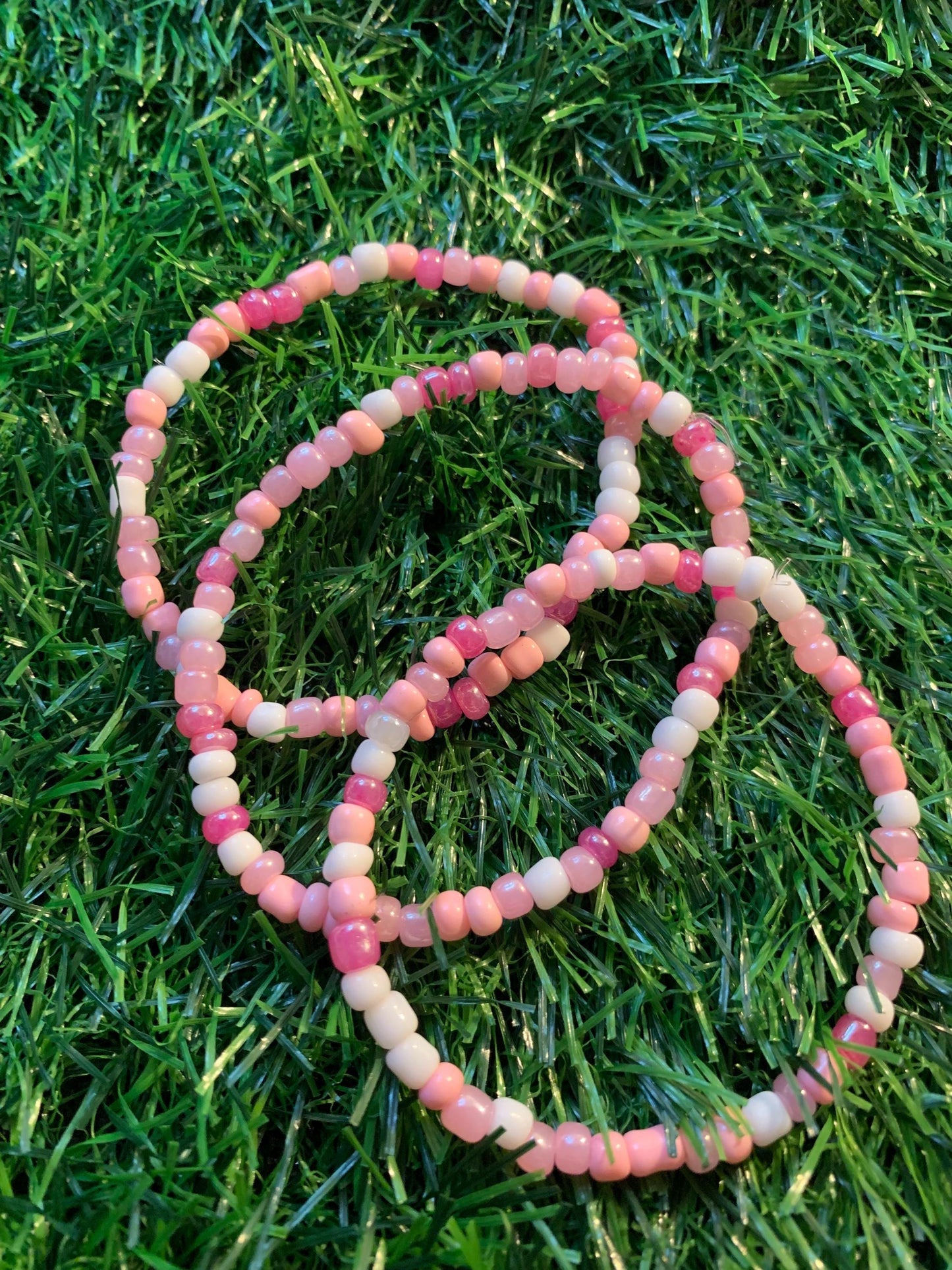 Cay’s Mix (pinks & white) Seed Bead Bracelet