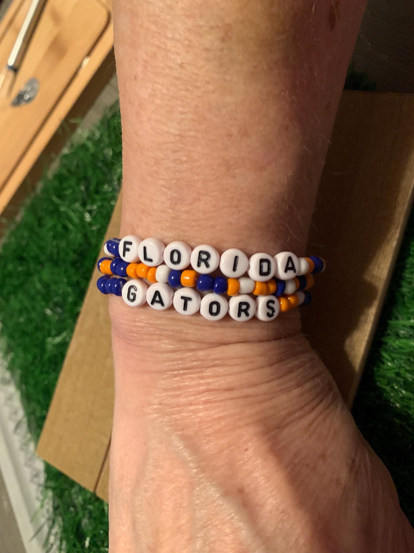 Florida Gators Seed Bead Bracelet