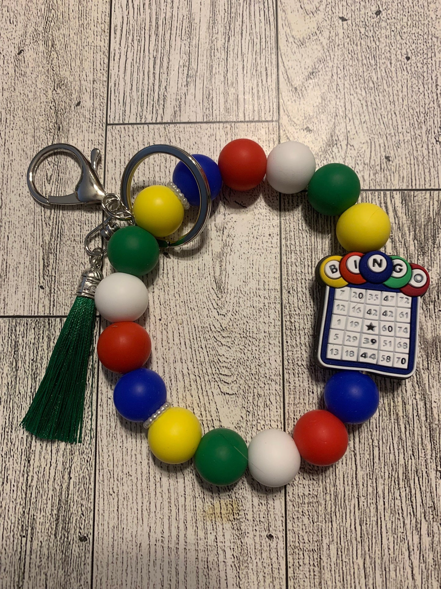 Bingo Keychain Wristlet (customizable tassel)