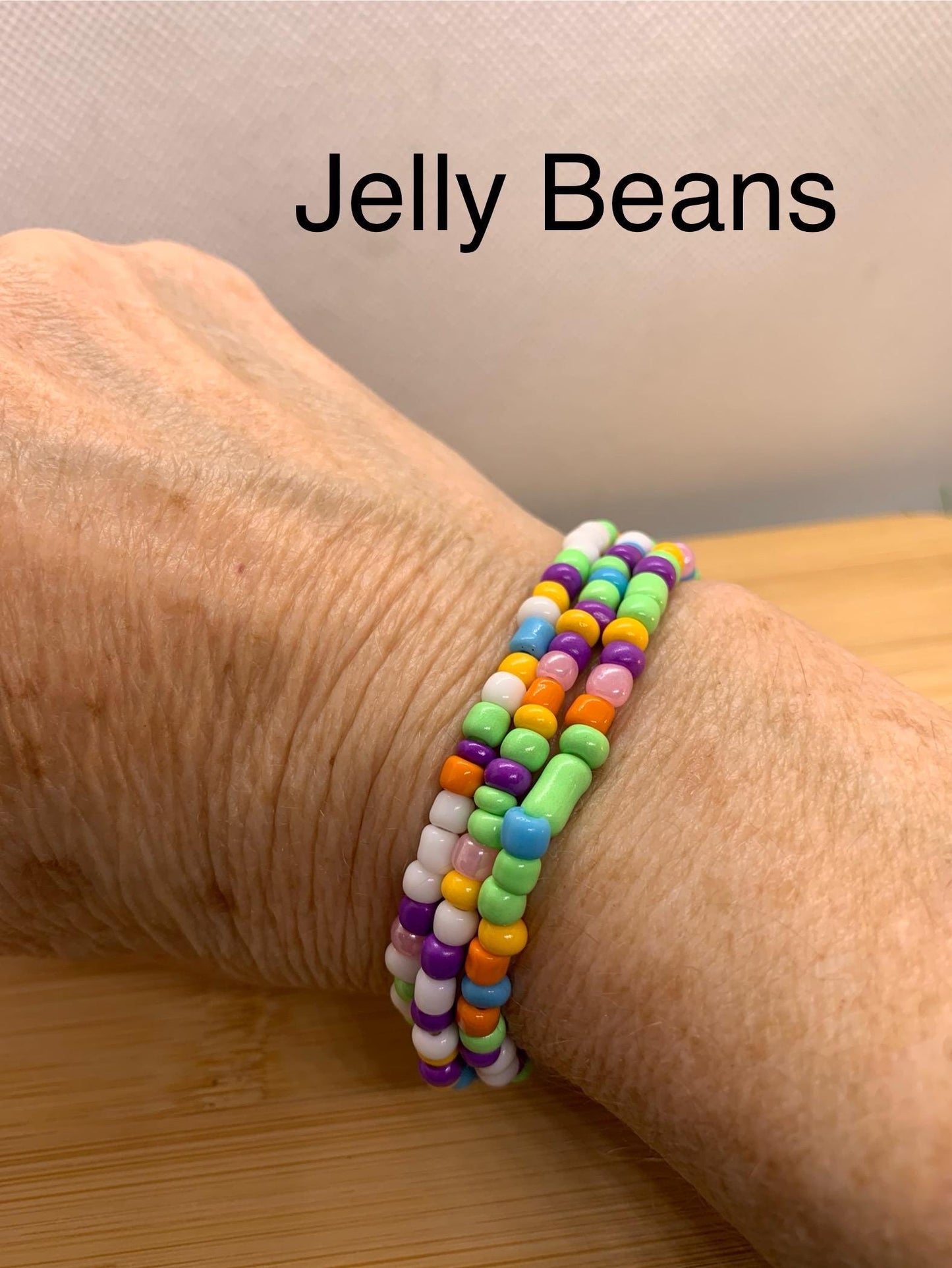 Jelly Beans Seed Bead Bracelet