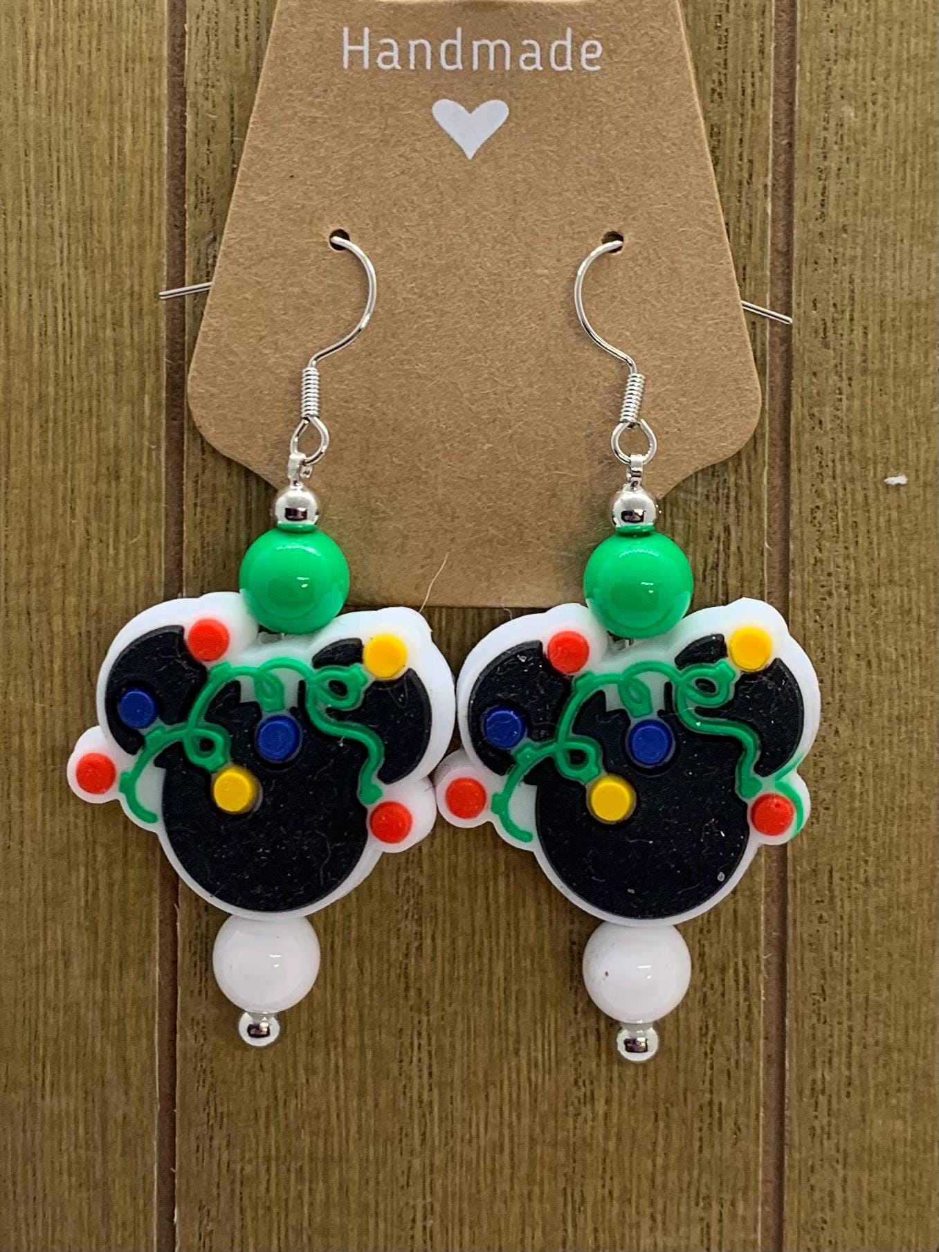 Mouse Christmas Lights Earrings