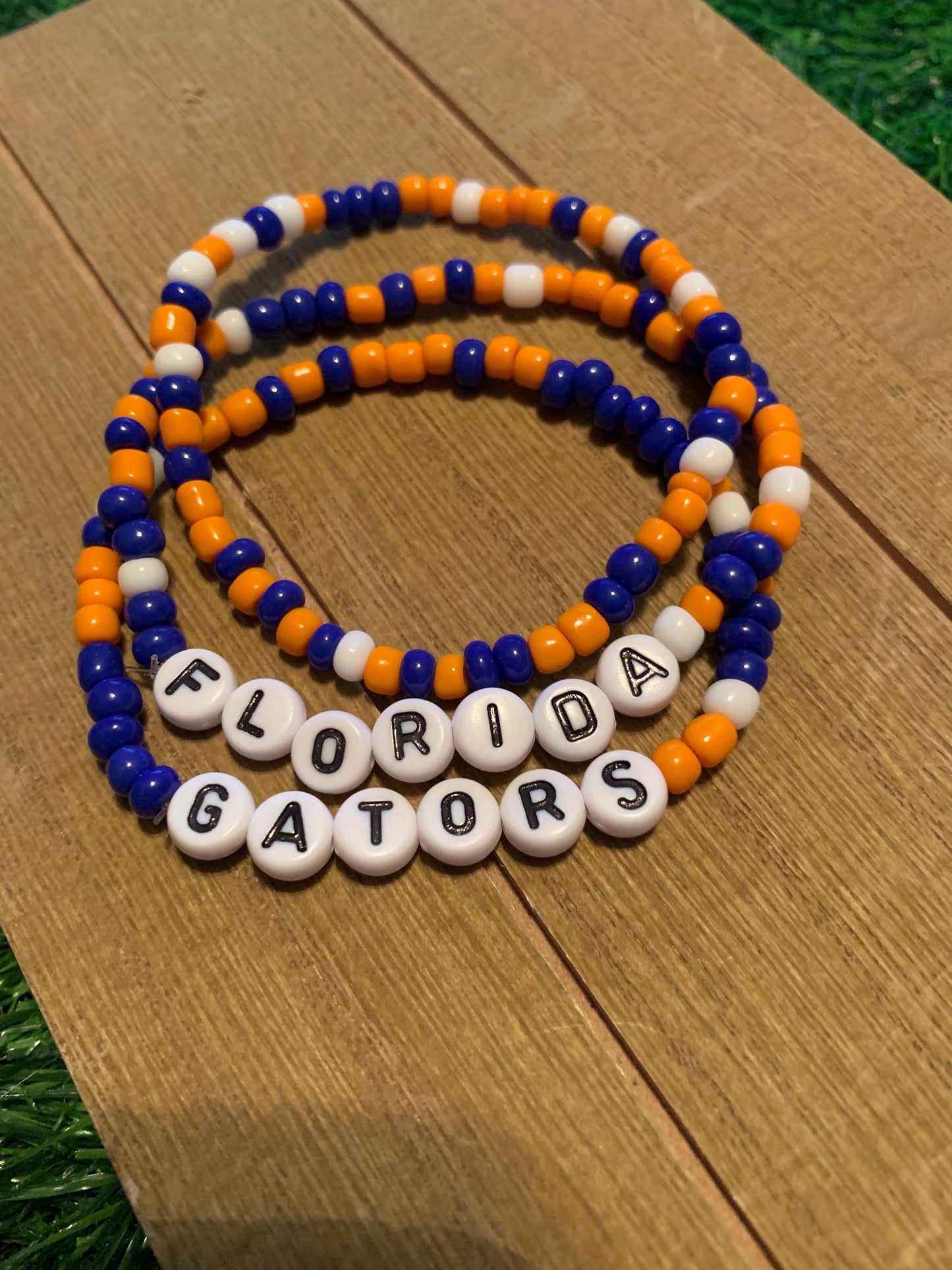 Florida Gators Seed Bead Bracelet