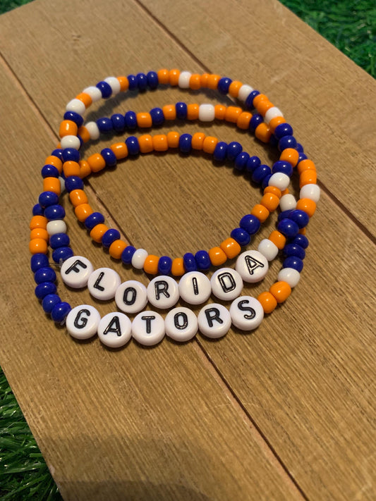 Florida Gators Seed Bead Bracelet