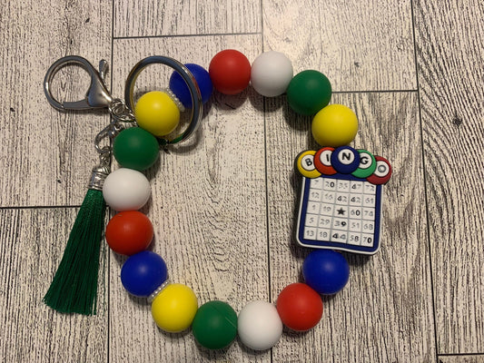 Bingo Keychain Wristlet (customizable tassel)