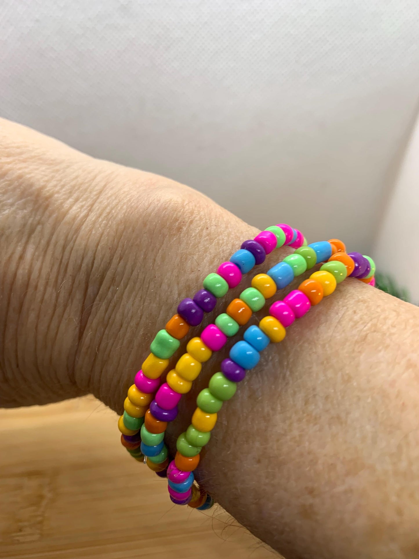 Neon Summer Seed Bead Bracelet