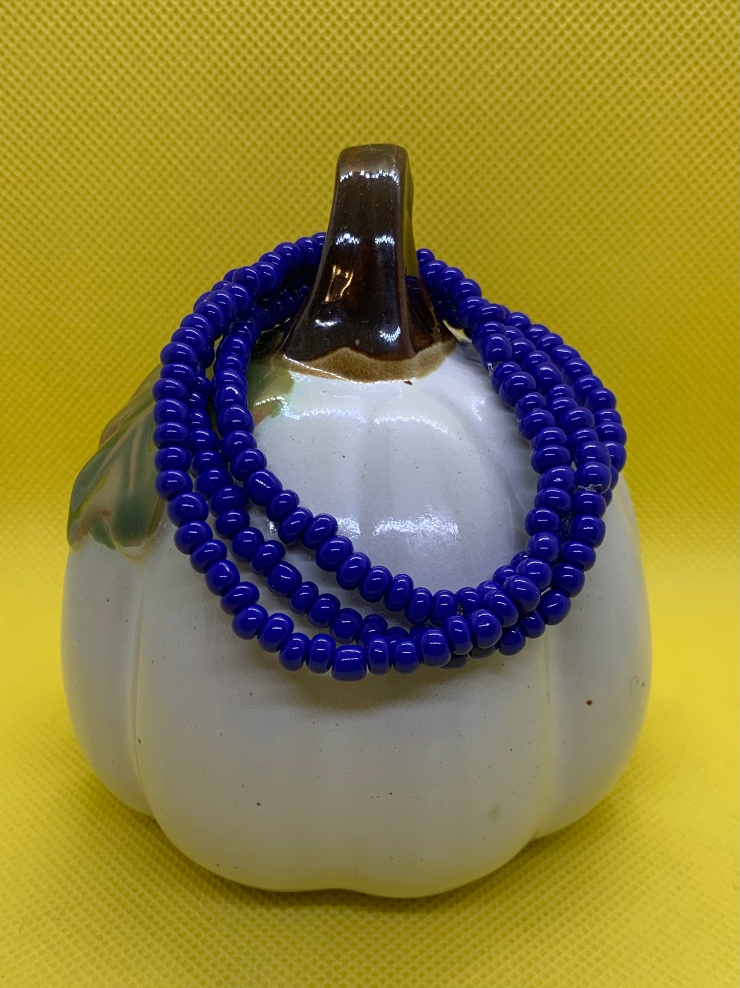 Royal Blue Seed Bead Bracelet Trio