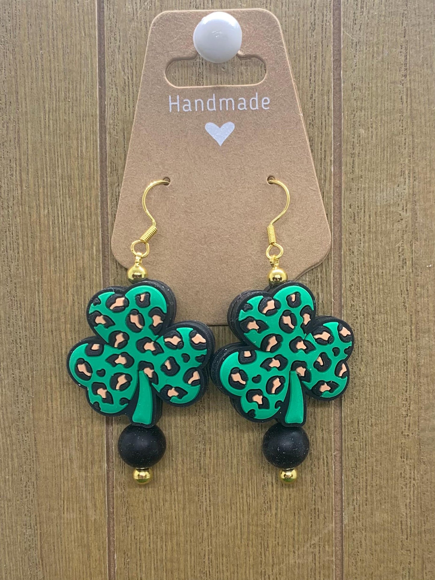 Shamrock Leopard Print Earrings