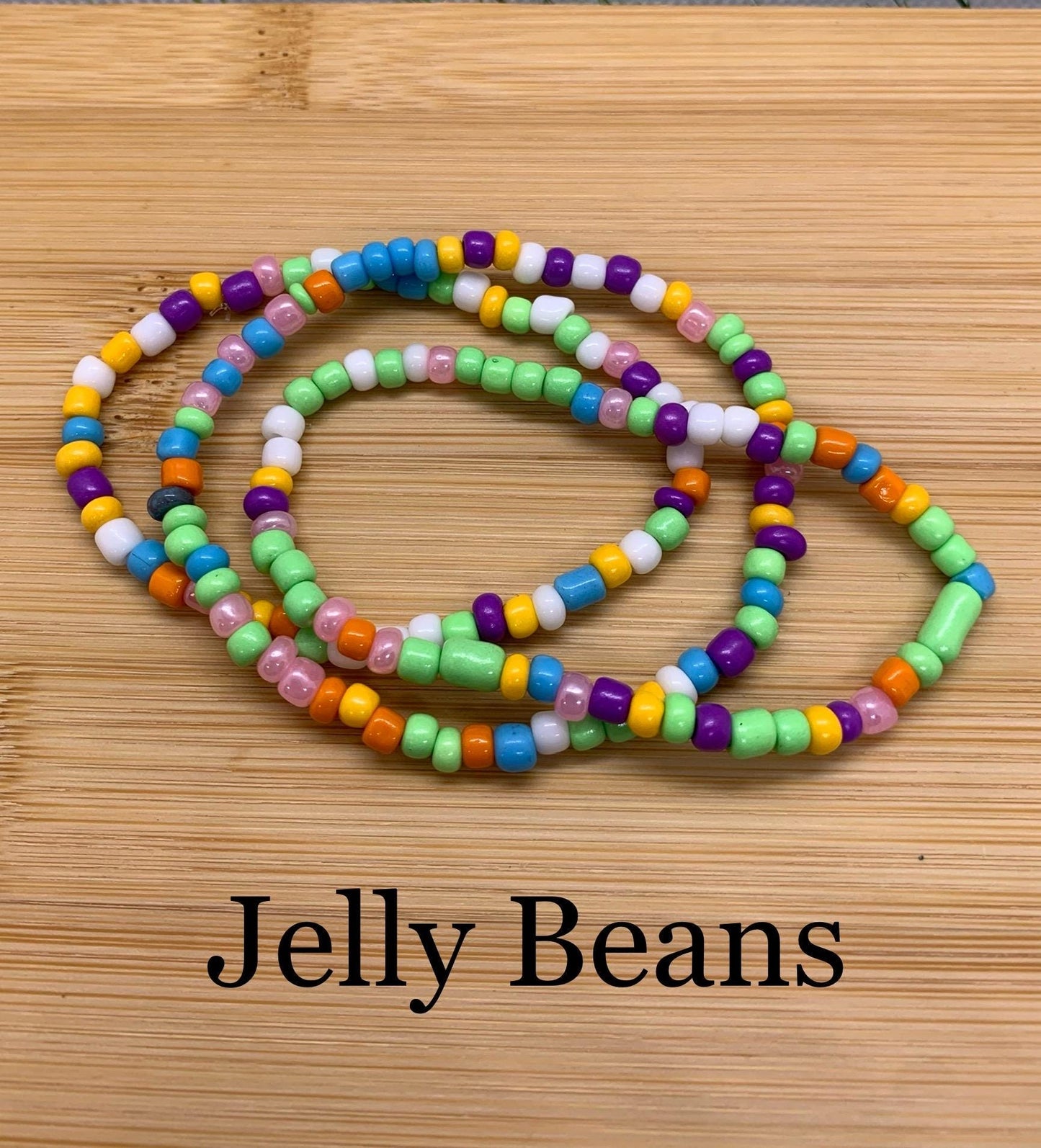 Jelly Beans Seed Bead Bracelet